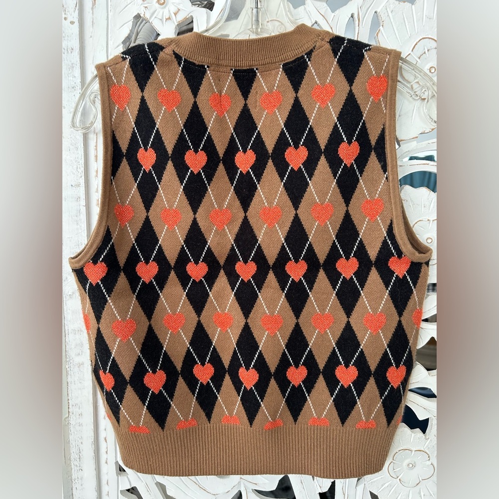 Anthropologie Maeve Heart Knit Vest - Picture 3 of 4